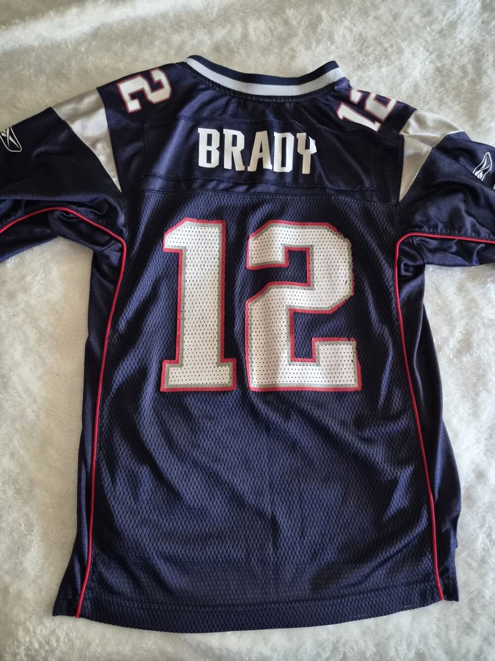 Youth Size Large Reebok Tom Brady 12 Jersey Patriots Football Team NFL Equipment